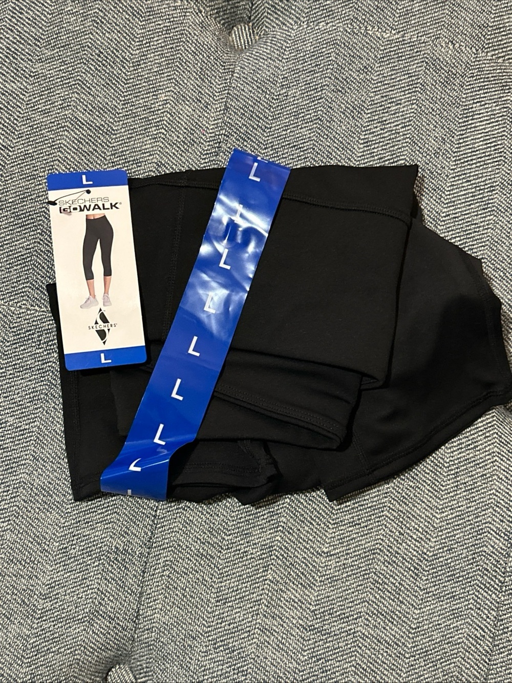 Skechers Gowalk Womens Active Stretch Moisture Wicking Capri Legging Pant - L